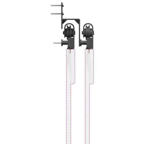 Gornja vodilica za klizna vrata 427 cm čelični crni - 213 cm 8 Cijena