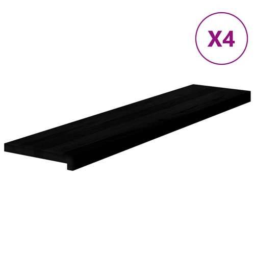 Gazišta stepenice 4 kom tamnosmeđi 110x25x2 cm masivna hrast - Tamno smeđa 110 x 25 x 2 cm 4 Cijena
