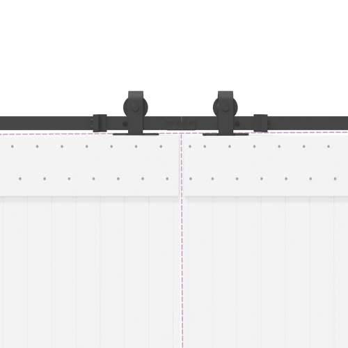 Gornja vodilica za klizna vrata 305 cm čelični crni - 152.5 cm 1 Cijena