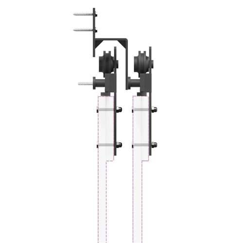 Gornja vodilica za klizna vrata 152,5 cm čelični crni - 152.5 cm 4 Cijena