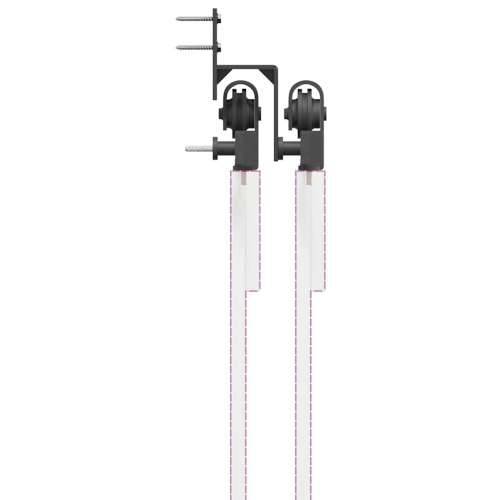 Gornja vodilica za klizna vrata 366 cm čelični crni - 183 cm 8 Cijena