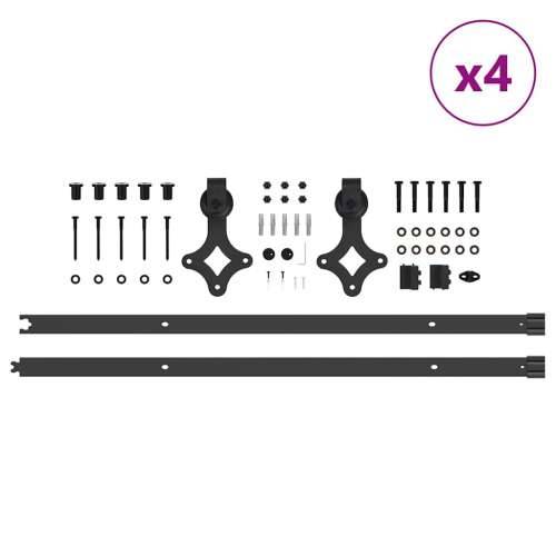 Gornja vodilica za klizna vrata 427 cm čelični crni - 213.5 cm 8 Cijena