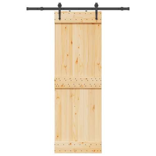 Klizna vrata s priborom za montažu 70 x 210 cm masivna borovina - 70 x 210 cm (152.5 cm) 1 Gladak dizajn Cijena