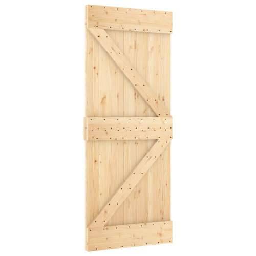 Klizna vrata s priborom za montažu 85 x 210 cm masivna borovina - 85 x 210 cm (213.5 cm) 1 Trokutasti Cijena