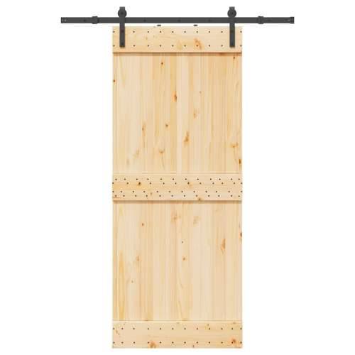 Klizna vrata s priborom za montažu 85 x 210 cm masivna borovina - 85 x 210 cm (152.5 cm) 1 Cijena