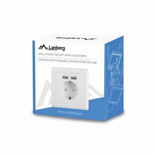 Utičnica za Napajanje Lanberg AC-WS01-USB2-F Cijena