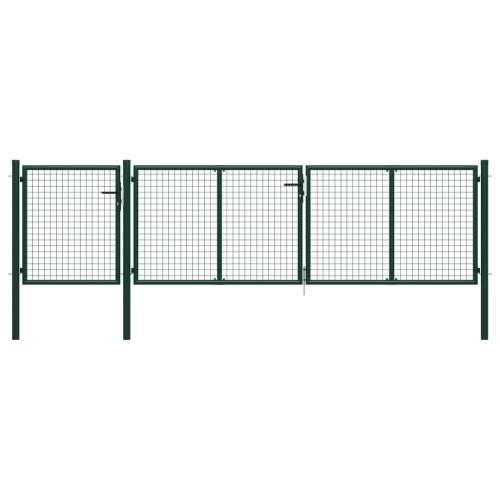 Vrtna vrata čelična 400 x 100 cm zelena - Zelena 400 x 100 cm Cijena