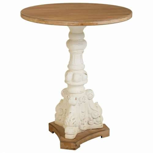 Stolić za dnevni boravak Alexandra House Living Bijela Jelovina Drvo MDF 66 x 81 x 66 cm Cijena