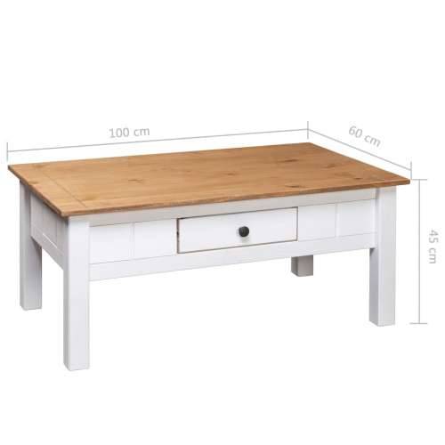 Stolić za kavu od borovine bijeli 100x60x45 cm asortiman Panama - Bijela 1 Cijena
