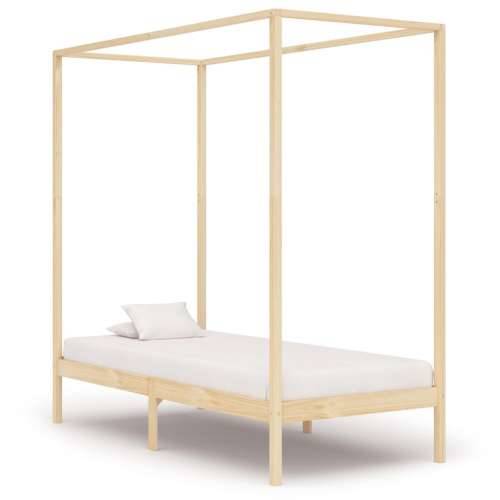 Okvir za krevet s baldahinom od masivne borovine 90 x 200 cm