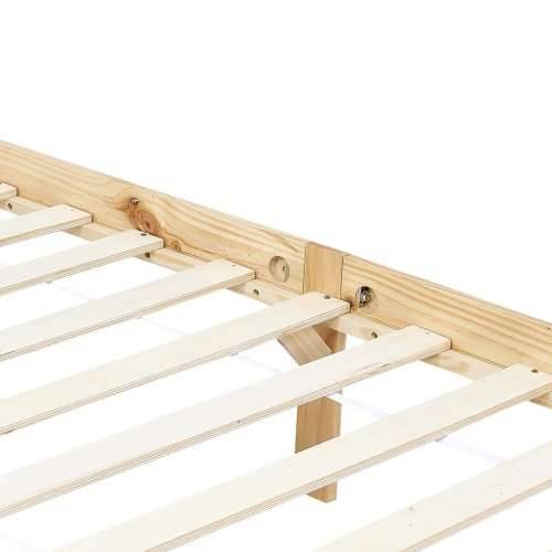 Okvir za krevet s baldahinom od masivne borovine 100 x 200 cm - Smeđa 100 x 200 cm Cijena