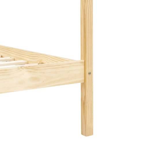 Okvir za krevet s baldahinom od masivne borovine 100 x 200 cm - Smeđa 100 x 200 cm Cijena