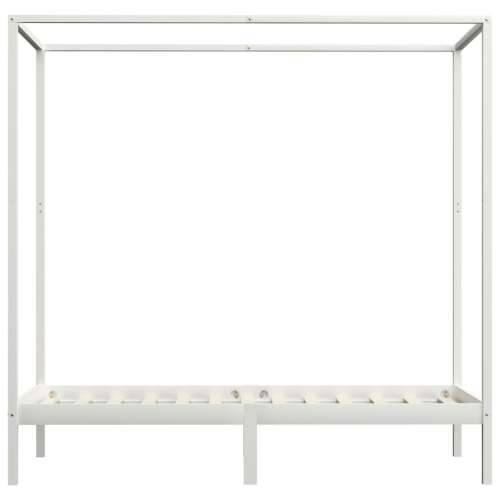 Okvir za krevet s baldahinom od borovine bijeli 90 x 200 cm - Bijela 90 x 200 cm Cijena