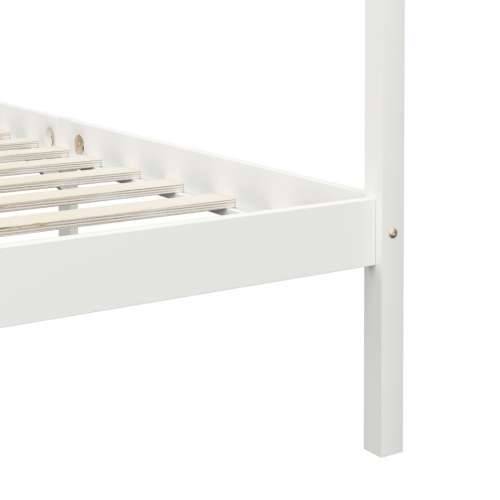 Okvir za krevet s baldahinom od borovine bijeli 100 x 200 cm Cijena