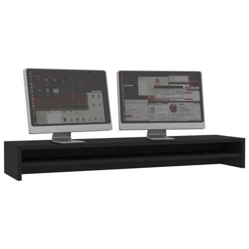 Stalak za monitor crni 100 x 24 x 13 cm od iverice Cijena