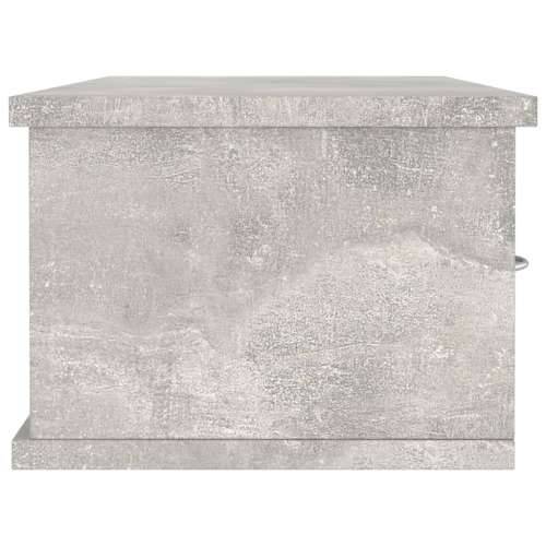 Zidna polica s ladicama siva boja betona 88x26x18,5 cm iverica Cijena