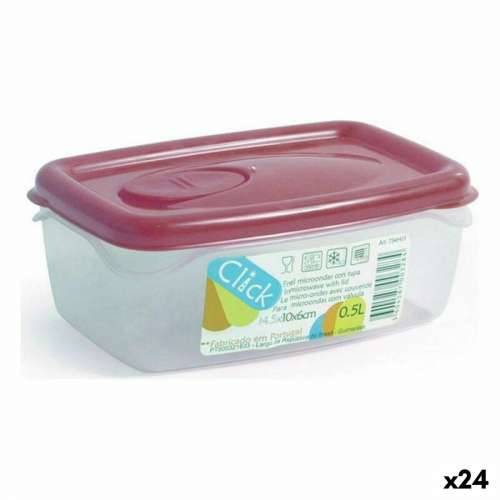 Pravokutna Kutija za Ručak s Poklopcem Dem 39582 Pravokutno 14,5 x 10 x 6 cm (24 kom.) (0,5 L) (14,5 x 10 x 6 cm) Cijena