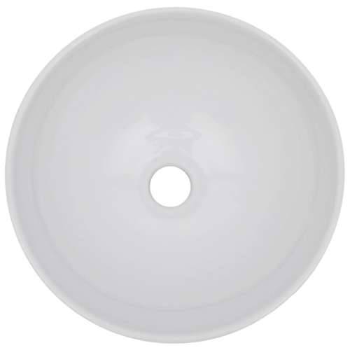 Dvodijelni set kupaonskog namještaja keramički boja hrasta - Smeđa polica od 60 cm i okrugli umivaonik od 32,5 cm 1 Cijena