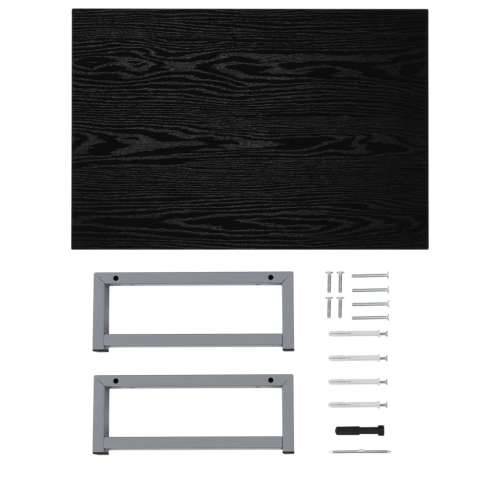 Dvodijelni set kupaonskog namještaja keramički crni - Crna polica od 60 cm i okrugli umivaonik od 32,5 cm 1 Cijena