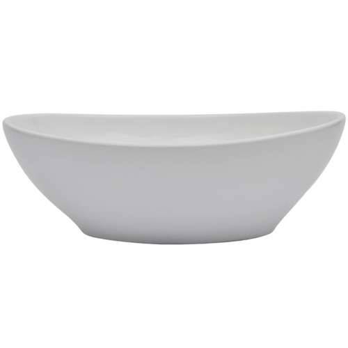 Dvodijelni set kupaonskog namještaja keramički bijeli - Bijela polica od 60 cm i ovalni umivaonik od 40 cm 1 Cijena