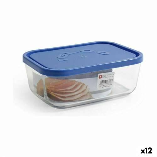 Kutija za užinu Borgonovo Plava Pravokutno 1,3 L 19 x 13,5 x 7,2 cm (12 kom.) Cijena