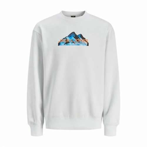 Muška Majica bez Kapuljače Jack & Jones SWEAT CREW NECK 12262094 Bijela Cijena