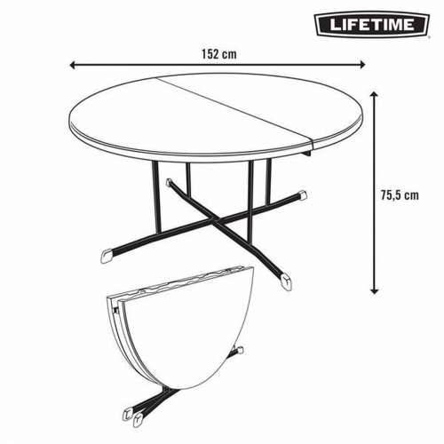Sklopivi stol Lifetime Ø 152 cm Okruglo Cijena