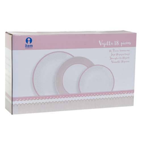 Posuđe za jelo DKD Home Decor Crvena Bež Porculan Cvijet Crăciun 27 x 27 x 2 cm 18 Dijelovi Cijena