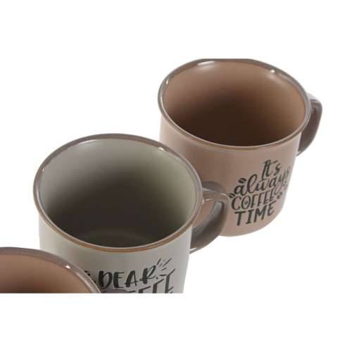 Set 4 Velikih Šalica Home ESPRIT Plava Roza Gres Keramika 285 ml 9 x 7 x 8 cm Cijena