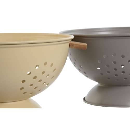 ocjeđivač Home ESPRIT Bež Siva Bambus Nehrđajući Čelik 30 x 24,5 x 14 cm (2 kom.) Cijena