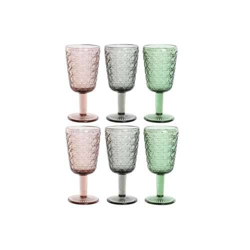 Set Čaša Home ESPRIT Crna Crvena Zelena Kristal 285 ml (6 kom.) Cijena