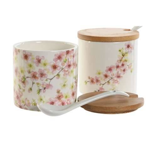 Zdjela za Šećer Home ESPRIT Bijela Roza Lila Bambus Dolomite 7,5 x 7,5 x 7,5 cm (2 kom.) Cijena