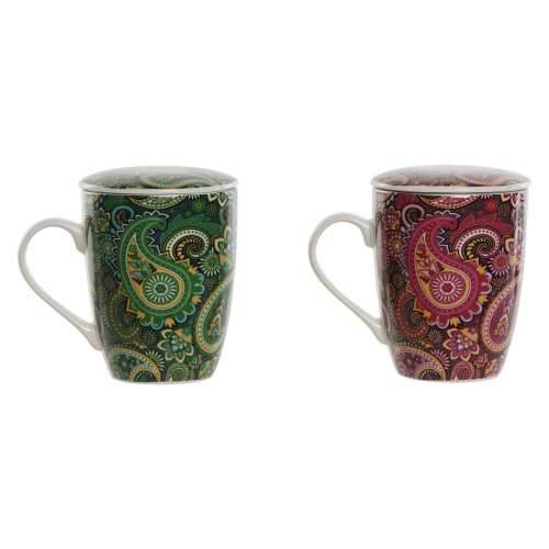 Šalica s Filtrom za Čaj Home ESPRIT Zelena Turkizno Granatna Lila moderan 340 ml (2 kom.) Cijena
