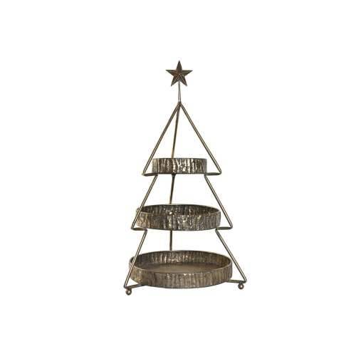Posuda za Voće Home ESPRIT zlatan Metal 43 x 43 x 79 cm Pom de Crăciun Cijena