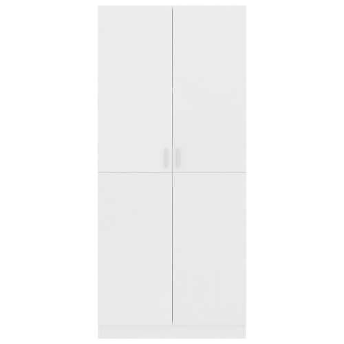 Ormar bijeli 80 x 52 x 180 cm od konstruiranog drva Cijena