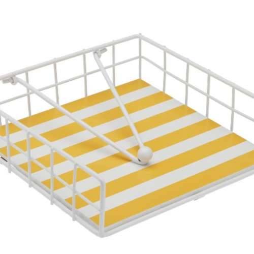 Stalak za salvete Versa Rumena Metal 35 x 0,03 x 25 cm Crte Cijena