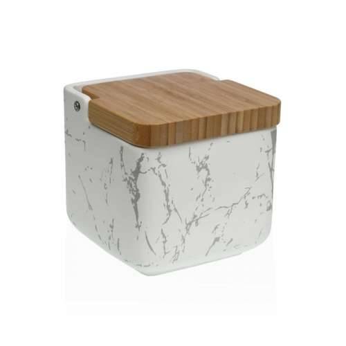 Soljenka s Poklopcem Versa Keramika Bambus Čelik Dolomite Mramor 11,7 x 11,2 x 11,7 cm Cijena