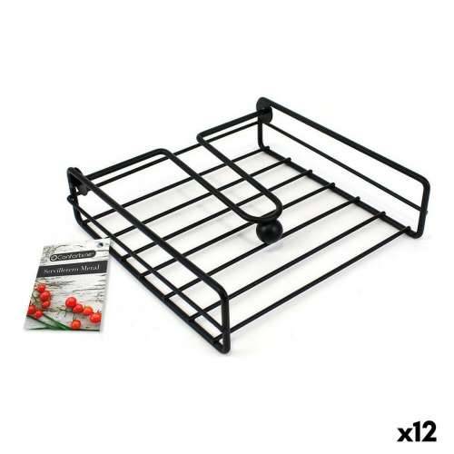 Stalak za salvete Confortime Crna Metal 19 x 19 x 5 cm (12 kom.) Cijena