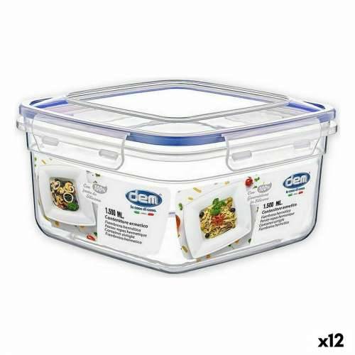 Hermetička Kutija za Ručak Dem 1,5 L 18 x 18 x 10 cm (12 kom.) Cijena
