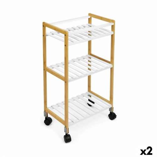 Kolica za Povrće Confortime Bijela Bambus 40 x 25 x 70 cm (2 kom.) Cijena