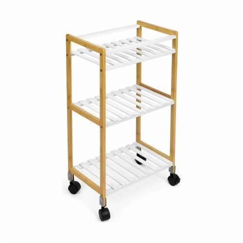 Kolica za Povrće Confortime Bijela Bambus 40 x 25 x 70 cm (2 kom.) Cijena