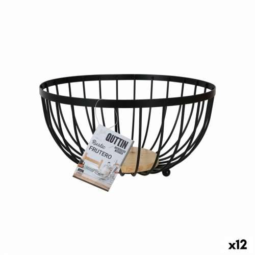 Posuda za Voće Confortime Rustic Crna 25 x 25 x 13 cm 390 cm (12 kom.) Cijena