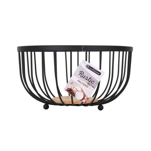 Posuda za Voće Confortime Rustic Crna 25 x 25 x 13 cm 390 cm (12 kom.) Cijena