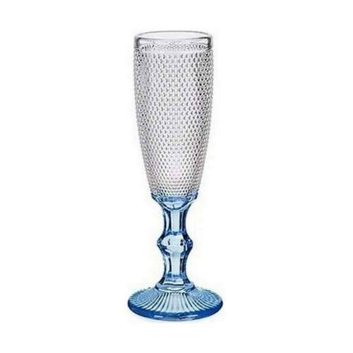 Čaša za šampanjac Vivalto PR05720ZD/BHA6 BLUE Plava Providan Staklo 180 ml Bodovi (6 kom.) Cijena