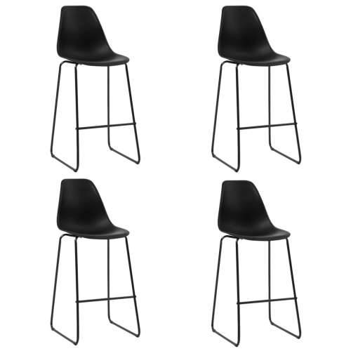 Barske stolice 4 kom crne plastične Cijena