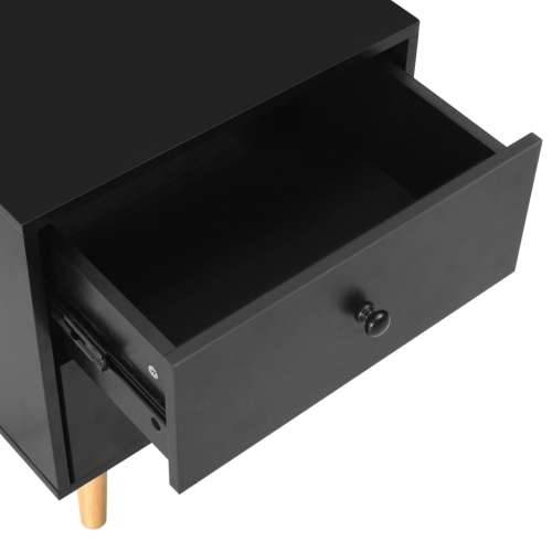 Noćni ormarići 2 kom crni 40 x 30 x 50 cm od masivne borovine - Crna 2 Cijena