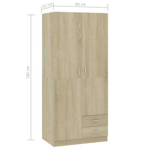 Ormar boja hrasta sonome 80 x 52 x 180 cm od konstruiranog drva - sonoma hrast 1 Cijena