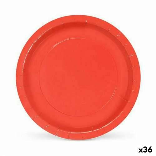 Set tanjura Algon Jednokratne Karton Crvena 10 Dijelovi 20 x 20 x 1,5 cm (36 Jedinice) Cijena