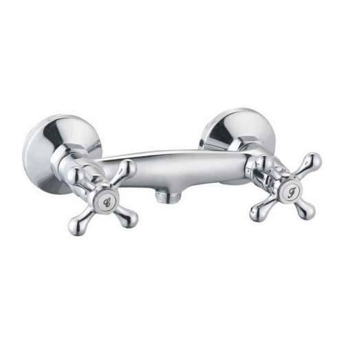 Slavina s dvije ručke Rousseau Beverley Siva Metal Mesing 15 cm Tuš Cijena