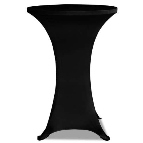 Navlaka za stol za stajanje Ø 80 cm crna rastezljiva 4 kom Cijena
